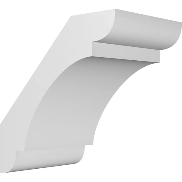 Ekena Millwork 5 1/2-in. W x 8-in. D x 8-in. H Olympic Architectural Grade PVC Knee Brace BRCP055X08X08OLY - main